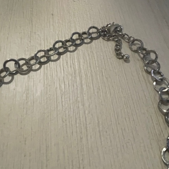 Urban Outfitters chunky linked necklace collar choker spike bib edgy - Picture 9 of 15